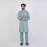 Eminent Men's Trim Fit Kurta Pajama - Blue, Men's Shalwar Kameez, Eminent, Chase Value