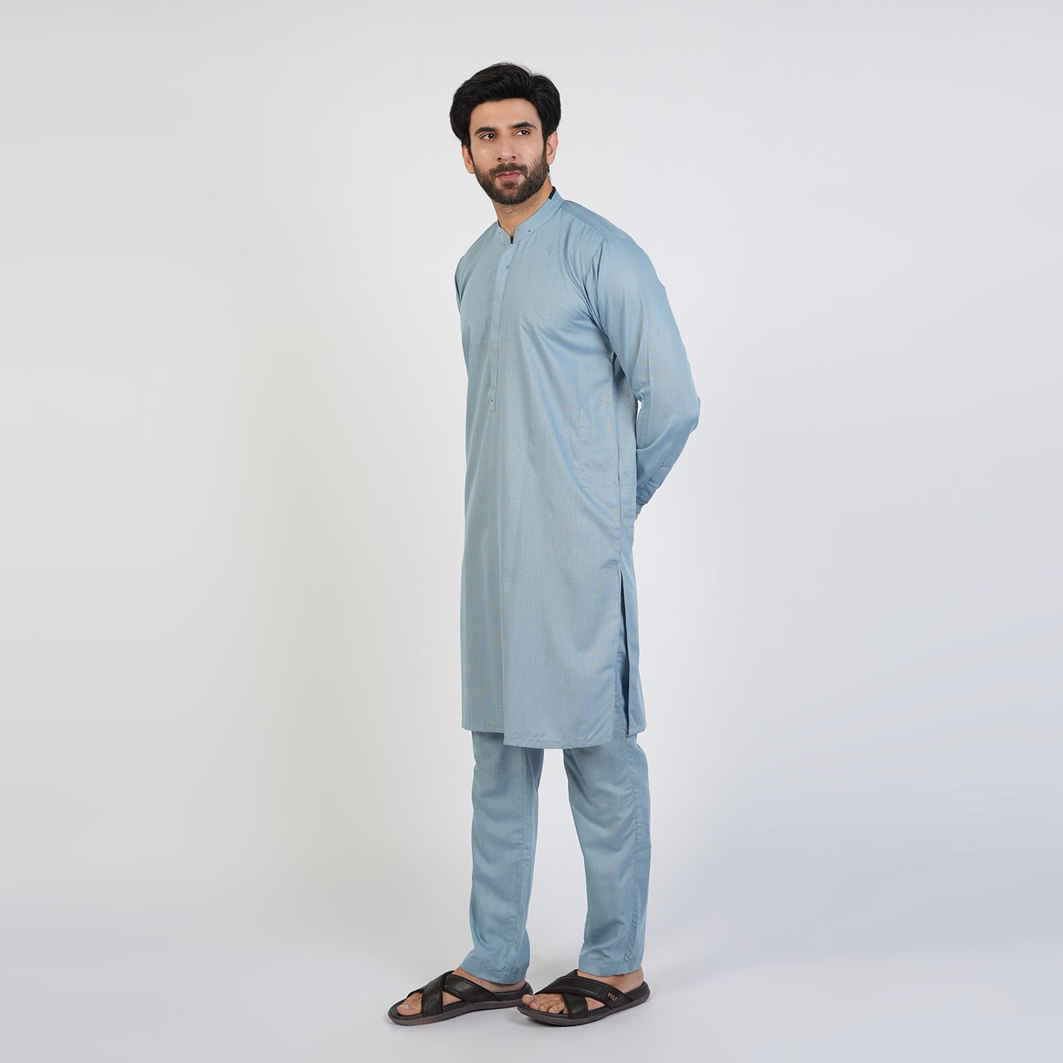 Eminent Men's Trim Fit Kurta Pajama - Blue, Men's Shalwar Kameez, Eminent, Chase Value