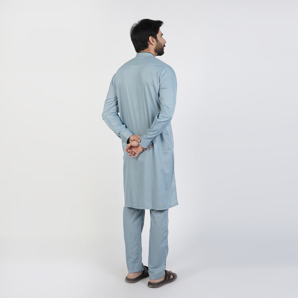 Eminent Men's Trim Fit Kurta Pajama - Blue, Men's Shalwar Kameez, Eminent, Chase Value