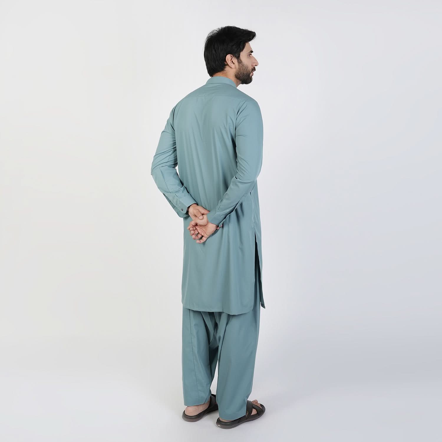 Eminent Men's Trim Fit Plain Shalwar Suits - Mist Blue, Men's Shalwar Kameez, Eminent, Chase Value