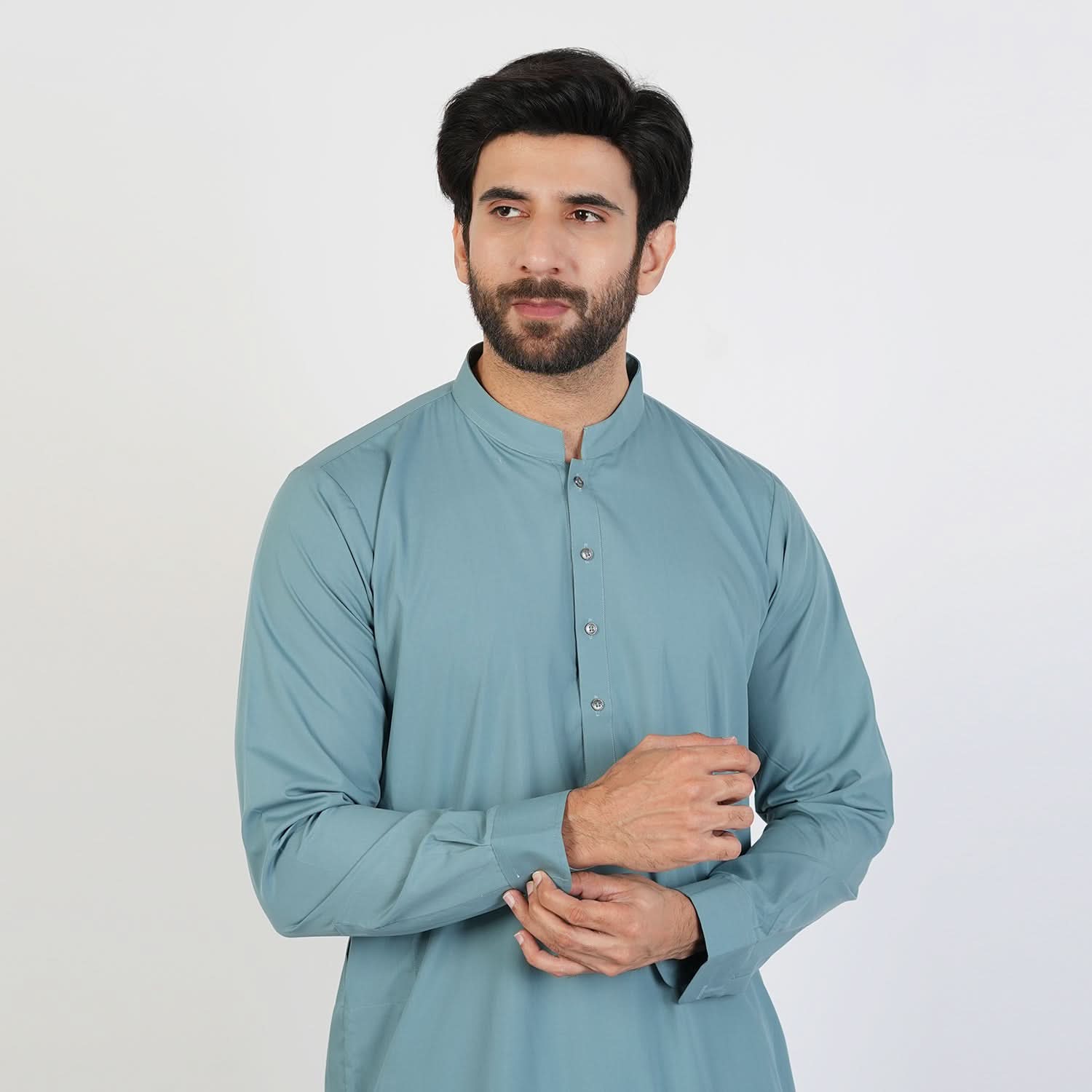 Eminent Men's Trim Fit Plain Shalwar Suits - Mist Blue, Men's Shalwar Kameez, Eminent, Chase Value
