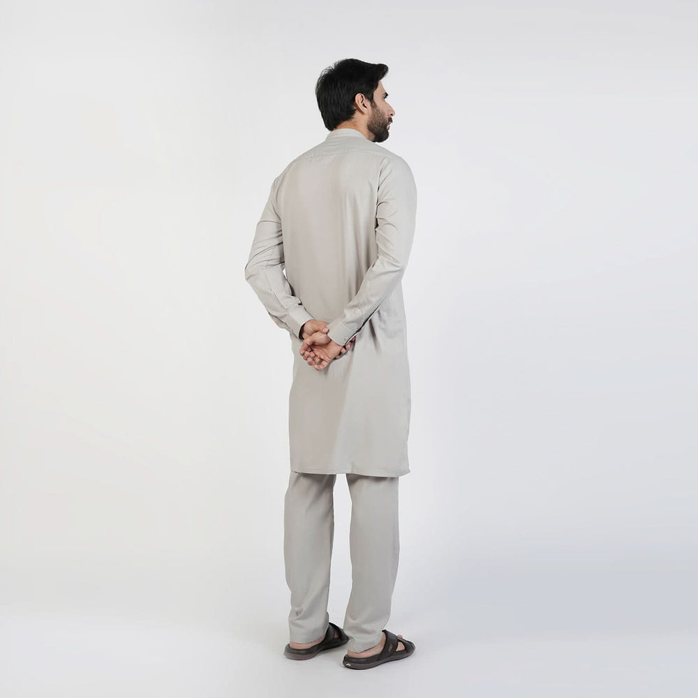 Eminent Men's Trim Kurta Pajama - Light Grey, Men's Shalwar Kameez, Eminent, Chase Value