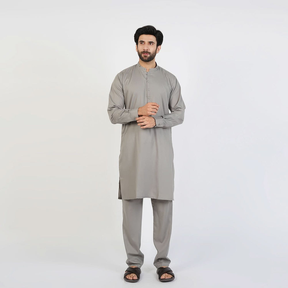 Eminent Men's Trim Kurta Pajama - Dark Grey, Men's Shalwar Kameez, Eminent, Chase Value