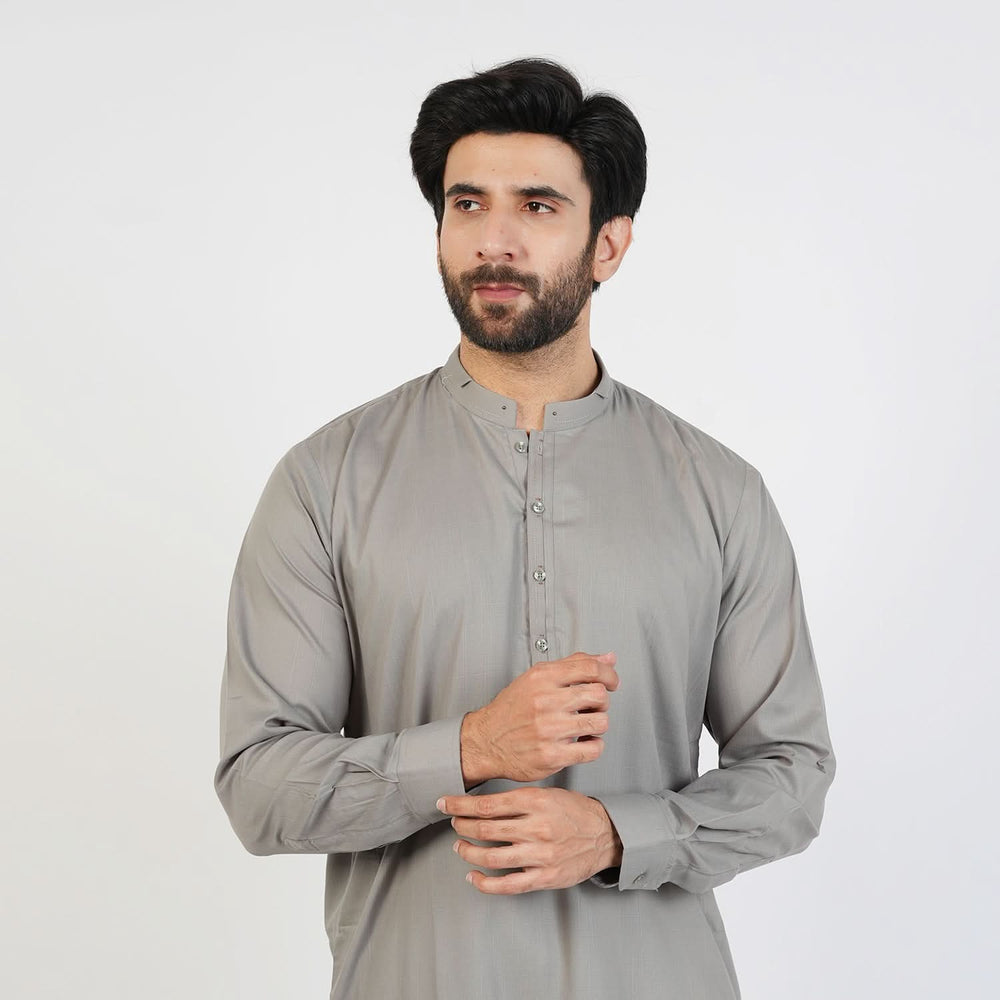 Eminent Men's Trim Kurta Pajama - Dark Grey, Men's Shalwar Kameez, Eminent, Chase Value