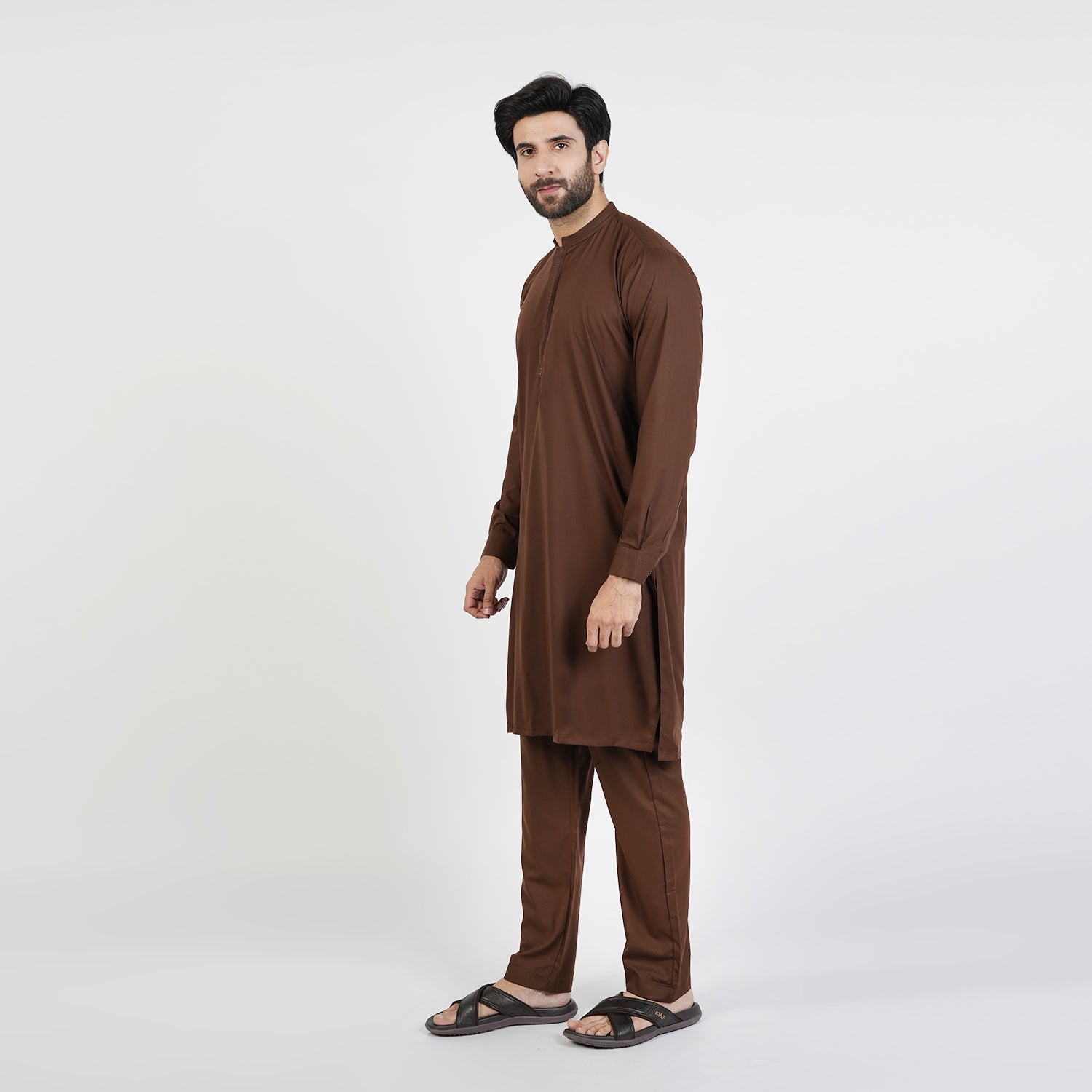 Eminent Men's Kurta Pajama Fancy Suit - Dark Brown, Men's Shalwar Kameez, Eminent, Chase Value