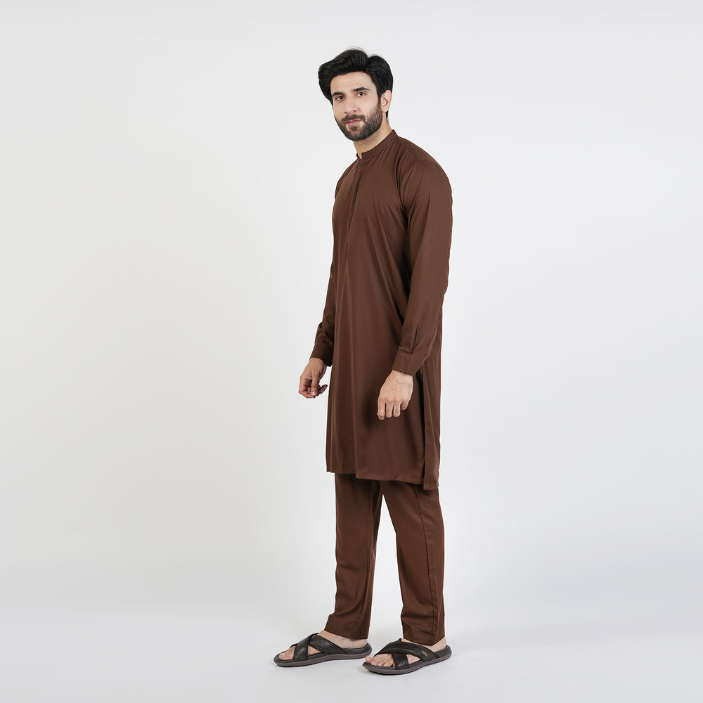 Eminent Men's Kurta Pajama Fancy Suit - Dark Brown, Men's Shalwar Kameez, Eminent, Chase Value