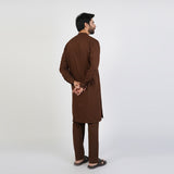 Eminent Men's Kurta Pajama Fancy Suit - Dark Brown, Men's Shalwar Kameez, Eminent, Chase Value
