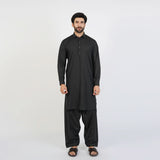 Eminent Men's Trim Fit Plain Shalwar Suits - Black, Men's Shalwar Kameez, Eminent, Chase Value