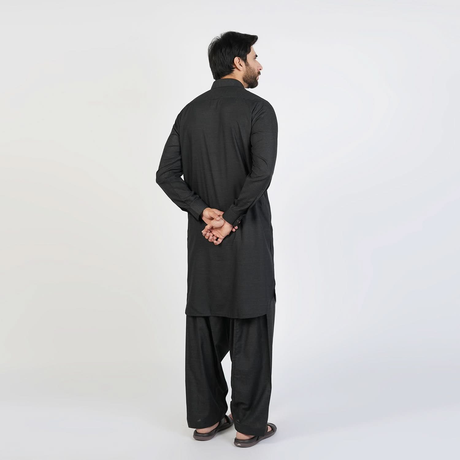 Eminent Men's Trim Fit Plain Shalwar Suits - Black, Men's Shalwar Kameez, Eminent, Chase Value