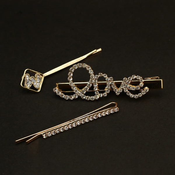 Hair Pin Card - Golden