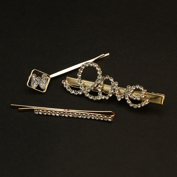 Hair Pin Card - Golden