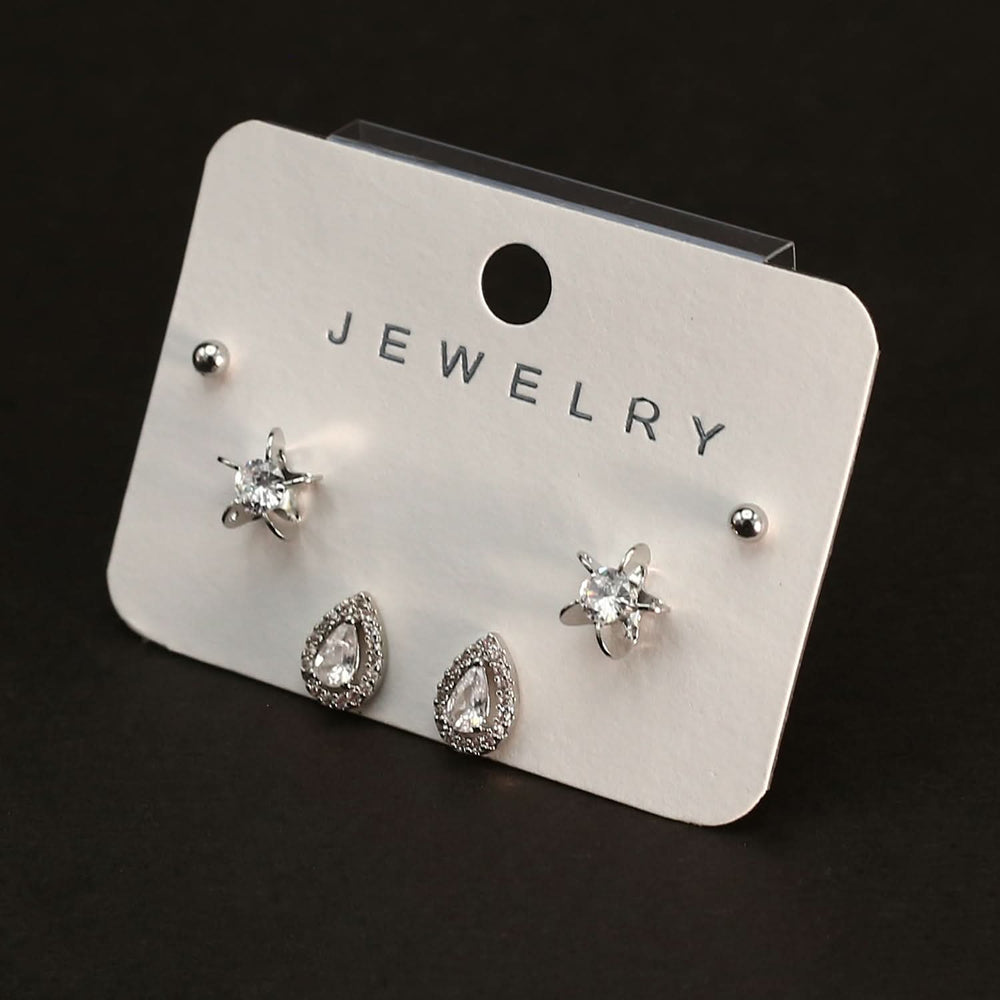 Women's Tops 3 Pcs - Silver, Women Earrings & Tops, Chase Value, Chase Value