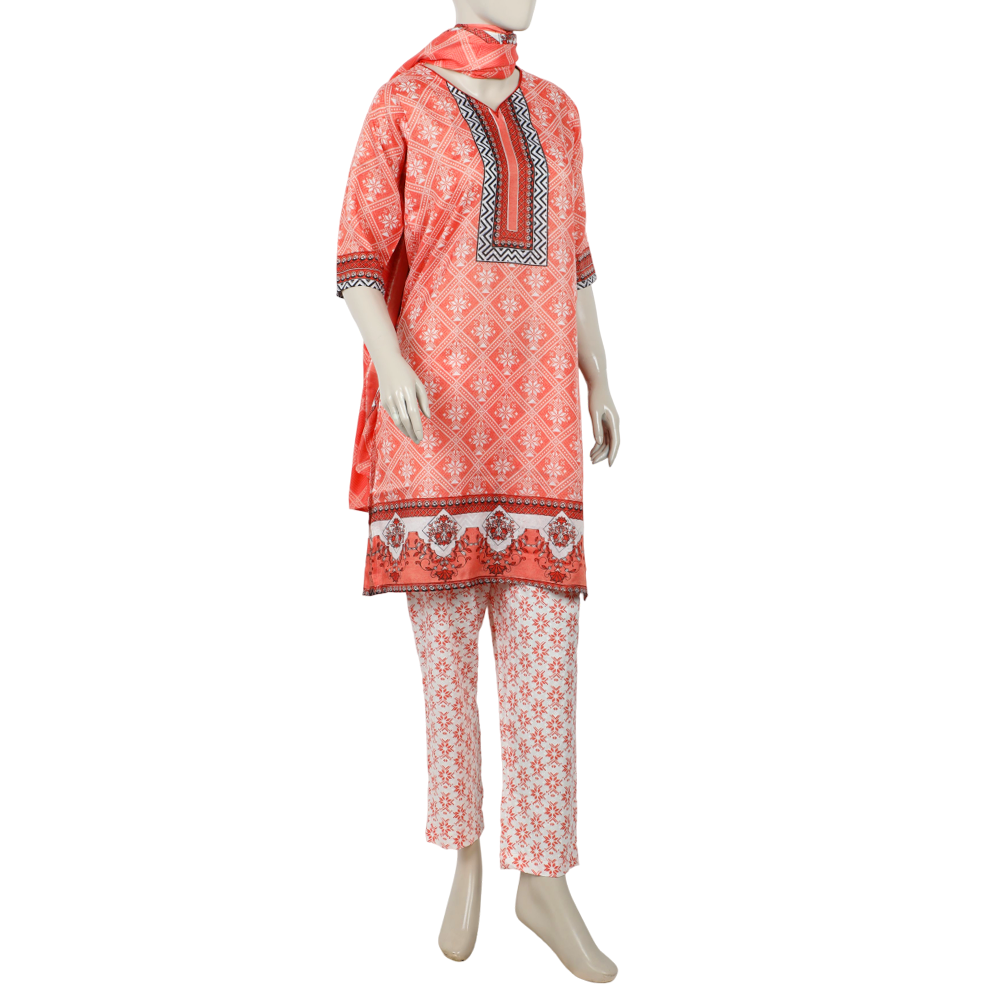 Women's Wash & Wear Unstitched 3pcs Suit - A7, Women, 3Pcs Shalwar Suit, Chase Value, Chase Value
