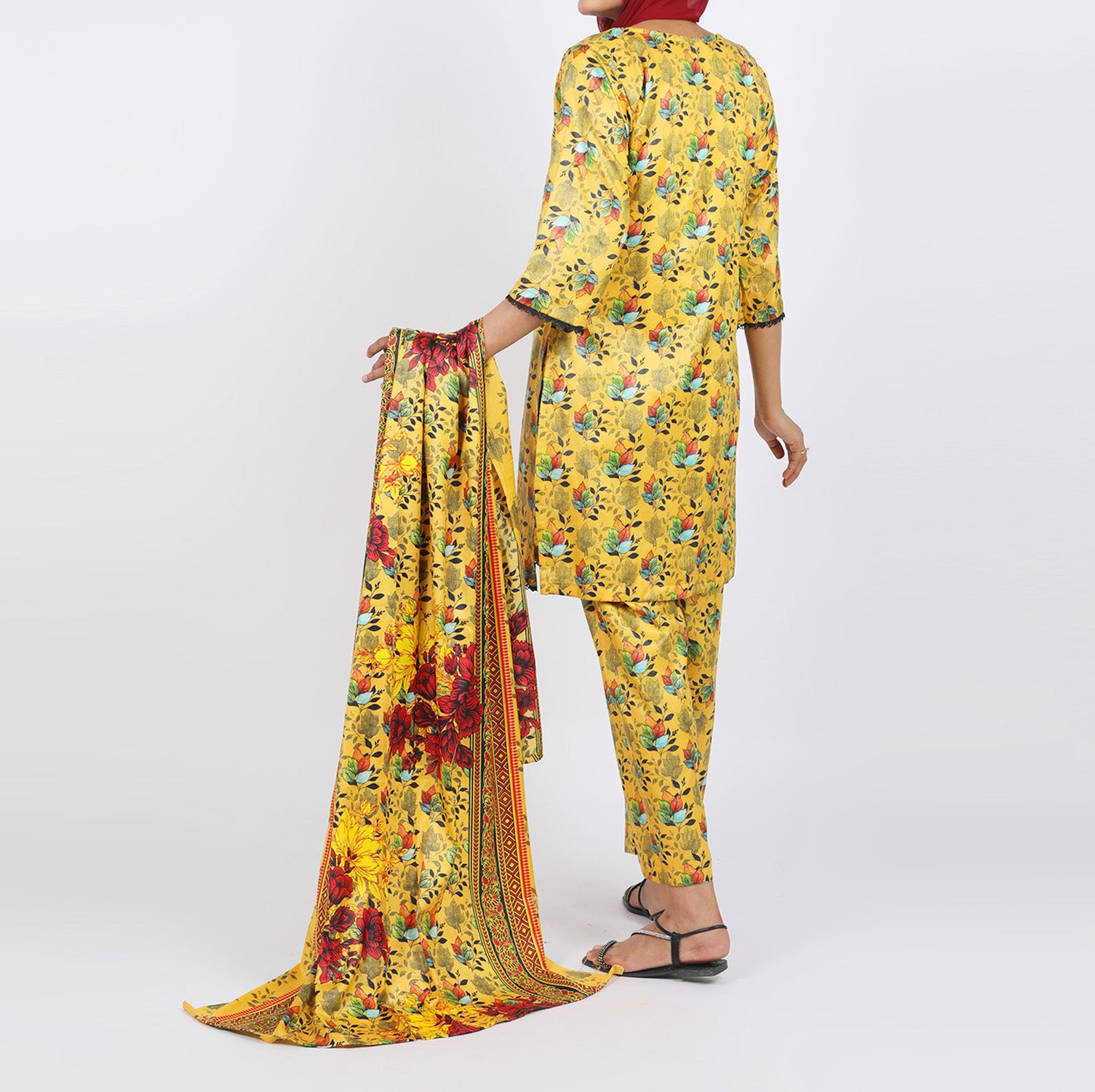 Shataj Febron Wash & Wear Unstitched Printed 3Pcs Suit - A7, Women, 3Pcs Shalwar Suit, Shataj, Chase Value