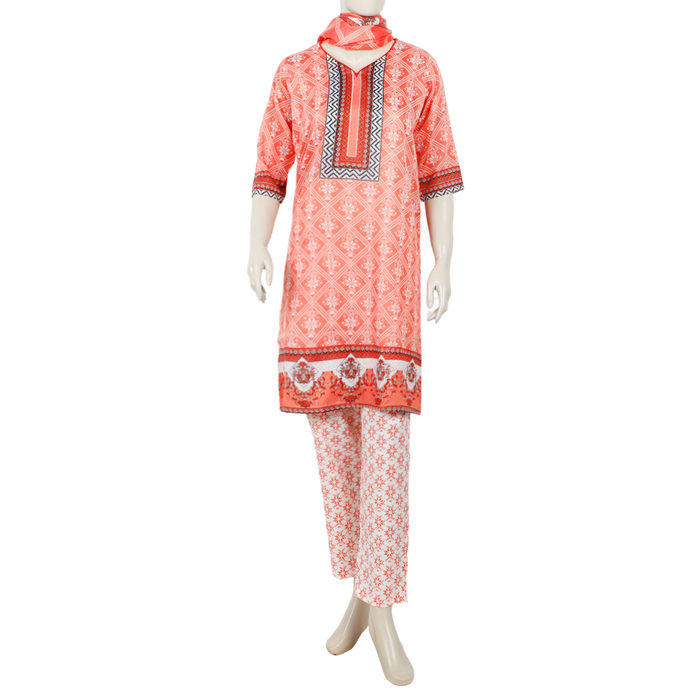 Women's Wash & Wear Unstitched 3pcs Suit - A7, Women, 3Pcs Shalwar Suit, Chase Value, Chase Value