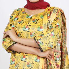 Shataj Febron Wash & Wear Unstitched Printed 3Pcs Suit - A7
