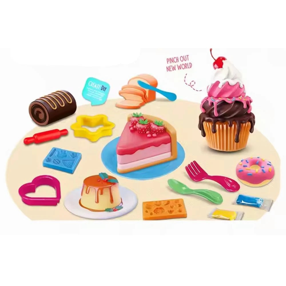 Plasticine Toy for 3+ Years Dessert Clay Set – 21pcs, Clay & Slime, Chase Value, Chase Value