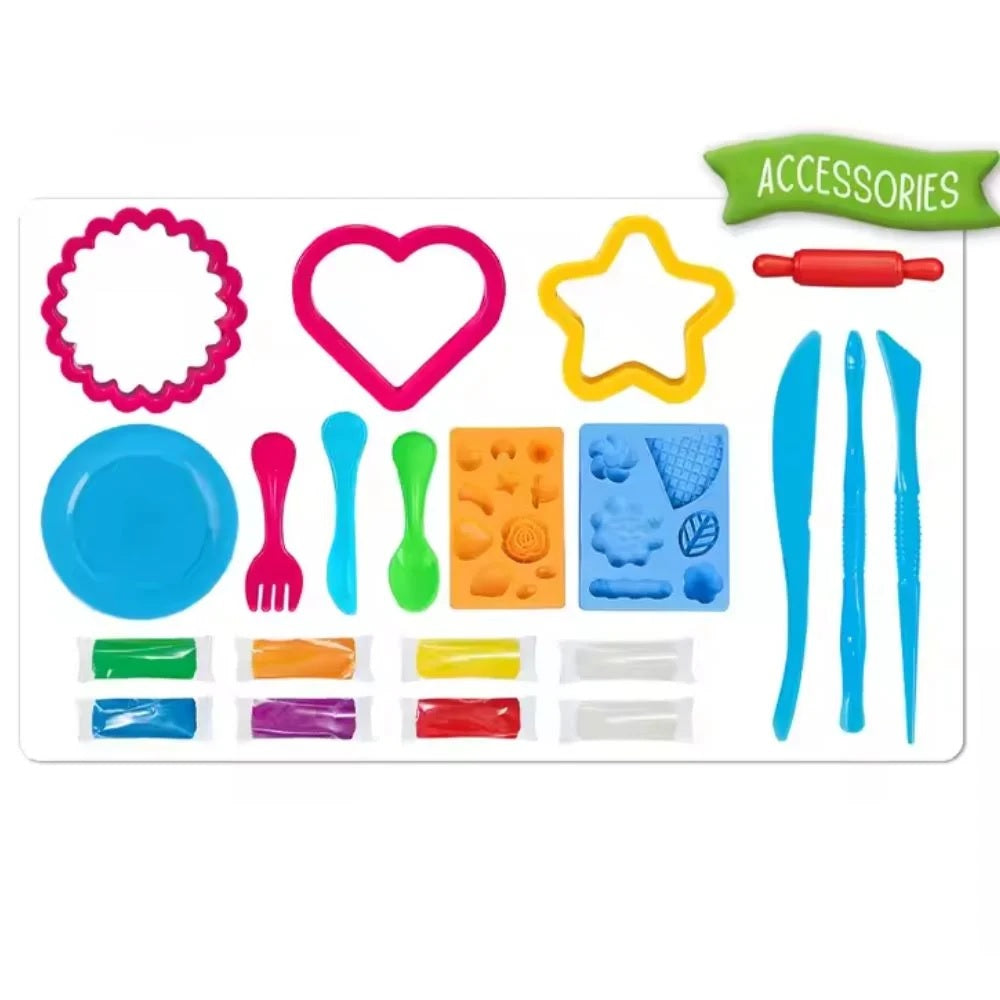 Plasticine Toy for 3+ Years Dessert Clay Set – 21pcs, Clay & Slime, Chase Value, Chase Value