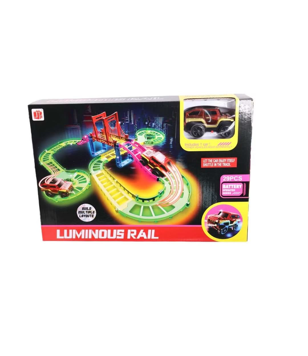 Rail Car Track Play Set 29 Pcs, Die-cast Model Car, Chase Value, Chase Value