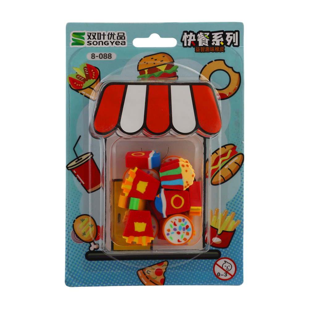Cartoon Character Eraser Pack of 4, Stationery Supplies, Chase Value, Chase Value