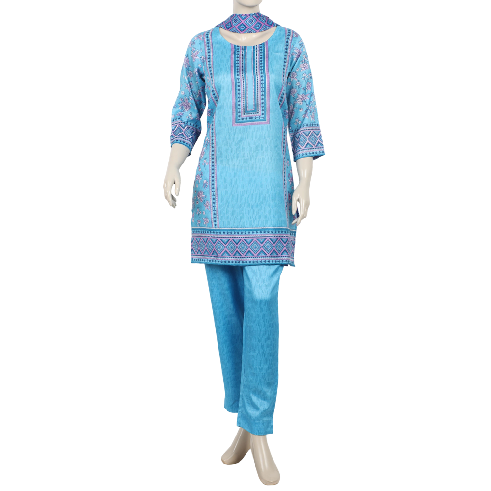 Women's Wash & Wear Unstitched 3pcs Suit - A8, Women, 3Pcs Shalwar Suit, Chase Value, Chase Value