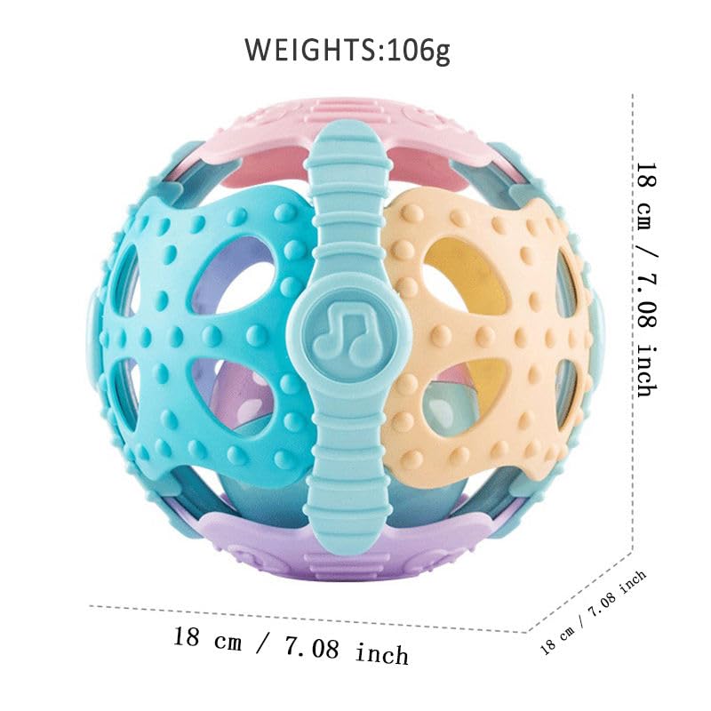 Colorful Baby Teether Ball Toy for Infants, Educational Toys, Chase Value, Chase Value
