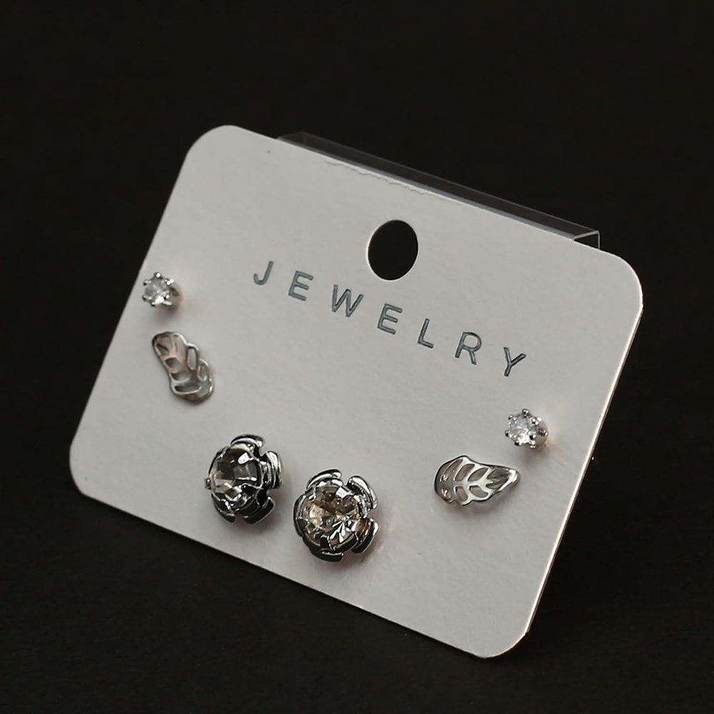 Women's Tops 3 Pcs - Silver, Women Earrings & Tops, Chase Value, Chase Value