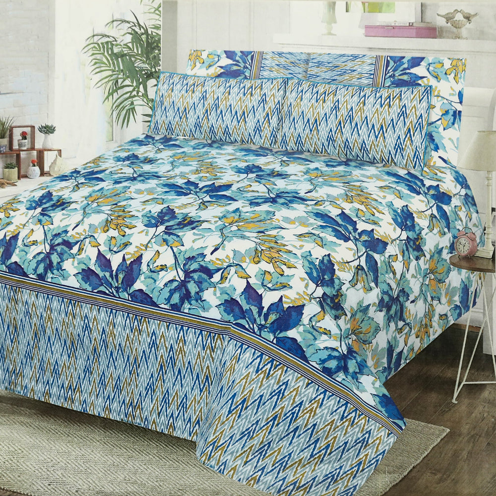 Valuables 5Pcs Bedsheet Set 90*98 - A9, Double Size Bed Sheet, Valuable, Chase Value