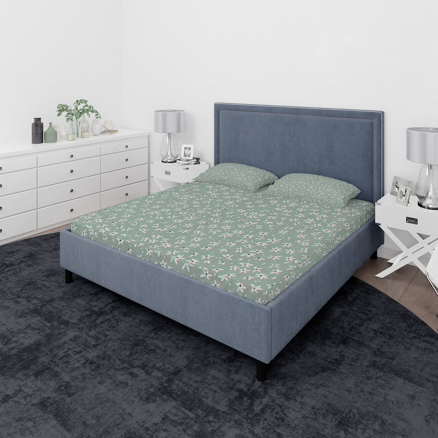 Double Bedsheet 3pcs - Multi Color, Double Size Bed Sheet, Chase Value, Chase Value