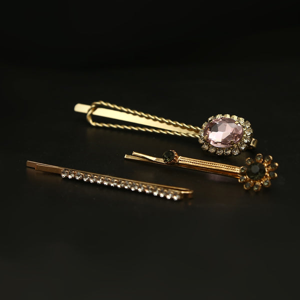 Hair Pin Card - Golden