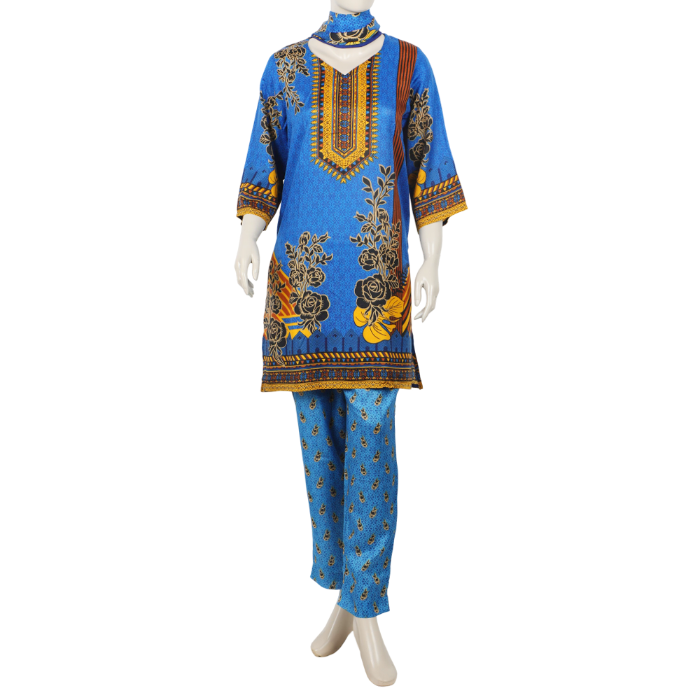 Women's Wash & Wear Unstitched 3pcs Suit - A9, Women, 3Pcs Shalwar Suit, Chase Value, Chase Value