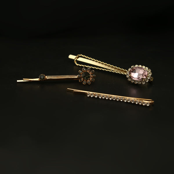 Hair Pin Card - Golden