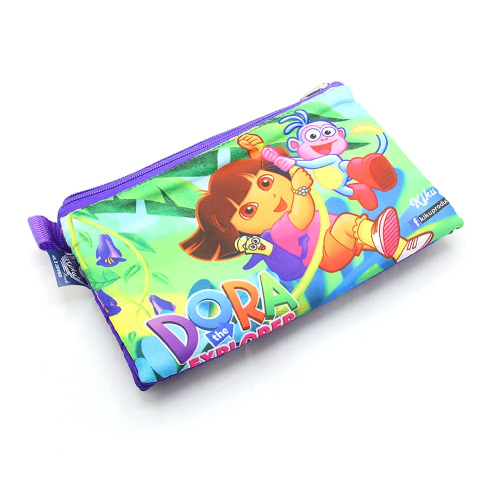 Pencil Pouch Three Zipper - Purple, Stationary Pouch & Box, Chase Value, Chase Value