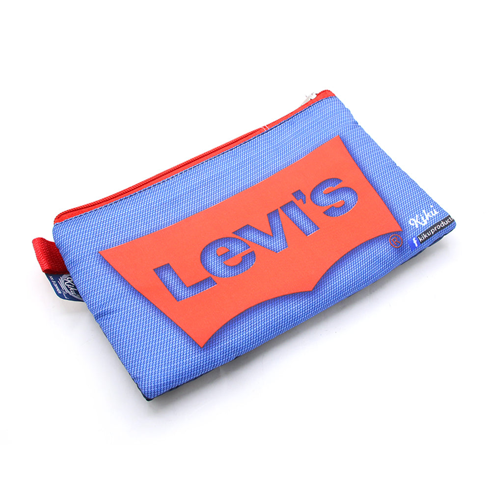 Pencil Pouch Three Zipper - Steel Blue, Stationery Pouch & Box, Chase Value, Chase Value