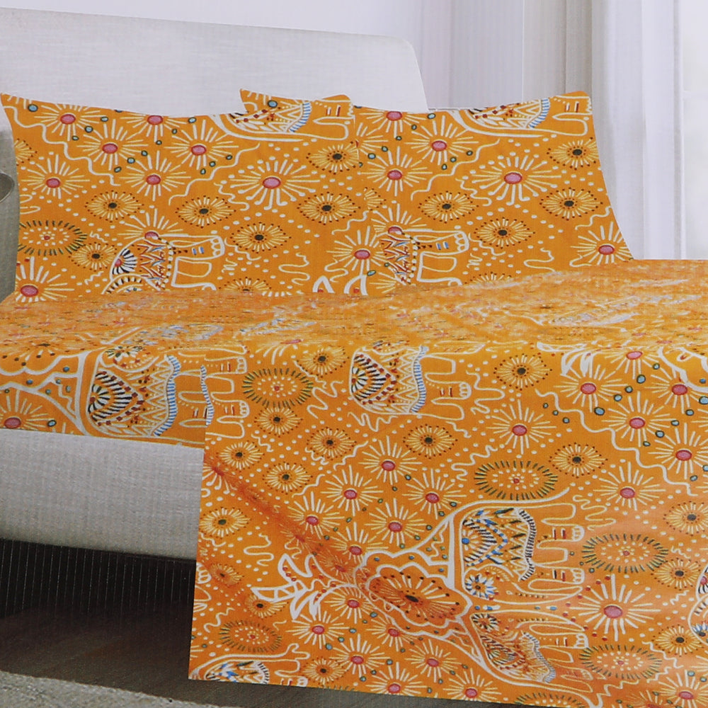 Printed King Bed Sheet - Multi Color, King Size Bed Sheet, Chase Value, Chase Value