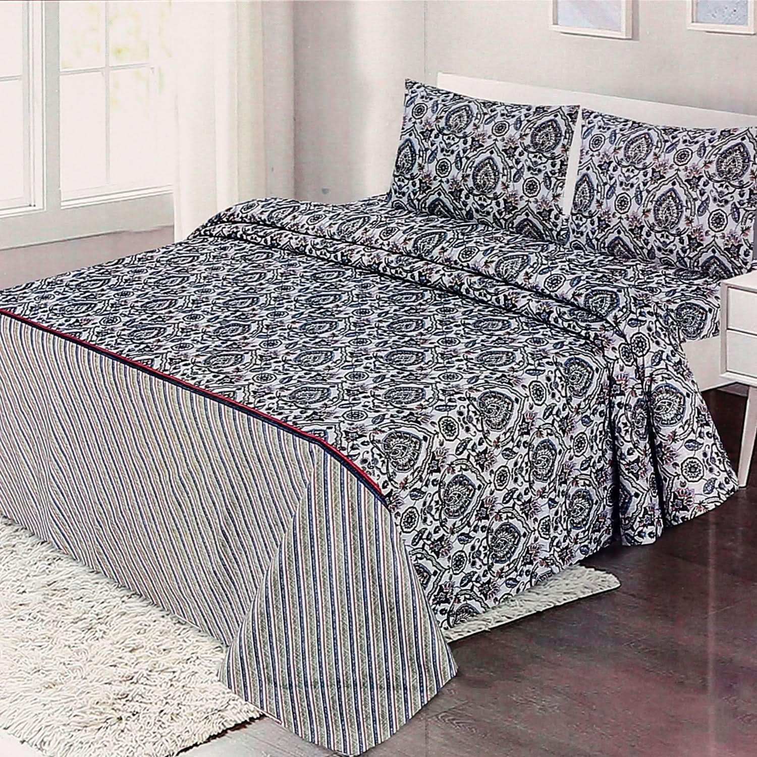Valuable Double Bed Sheet Soft Feel - Multi Color, Double Size Bed Sheet, Chase Value, Chase Value