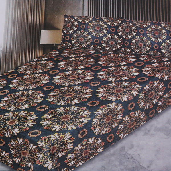 3D Double Bedsheets - Multi Color