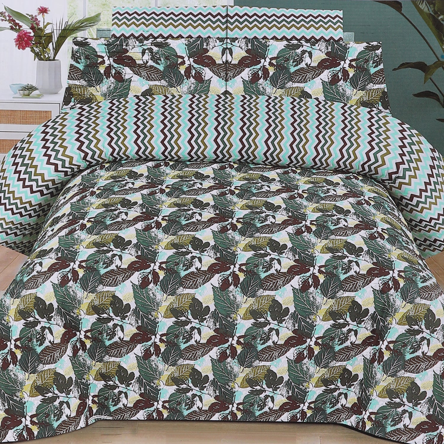 Mix & Match Printed Cotton Double Bedsheet - Multi Color, Double Size Bed Sheet, Chase Value, Chase Value
