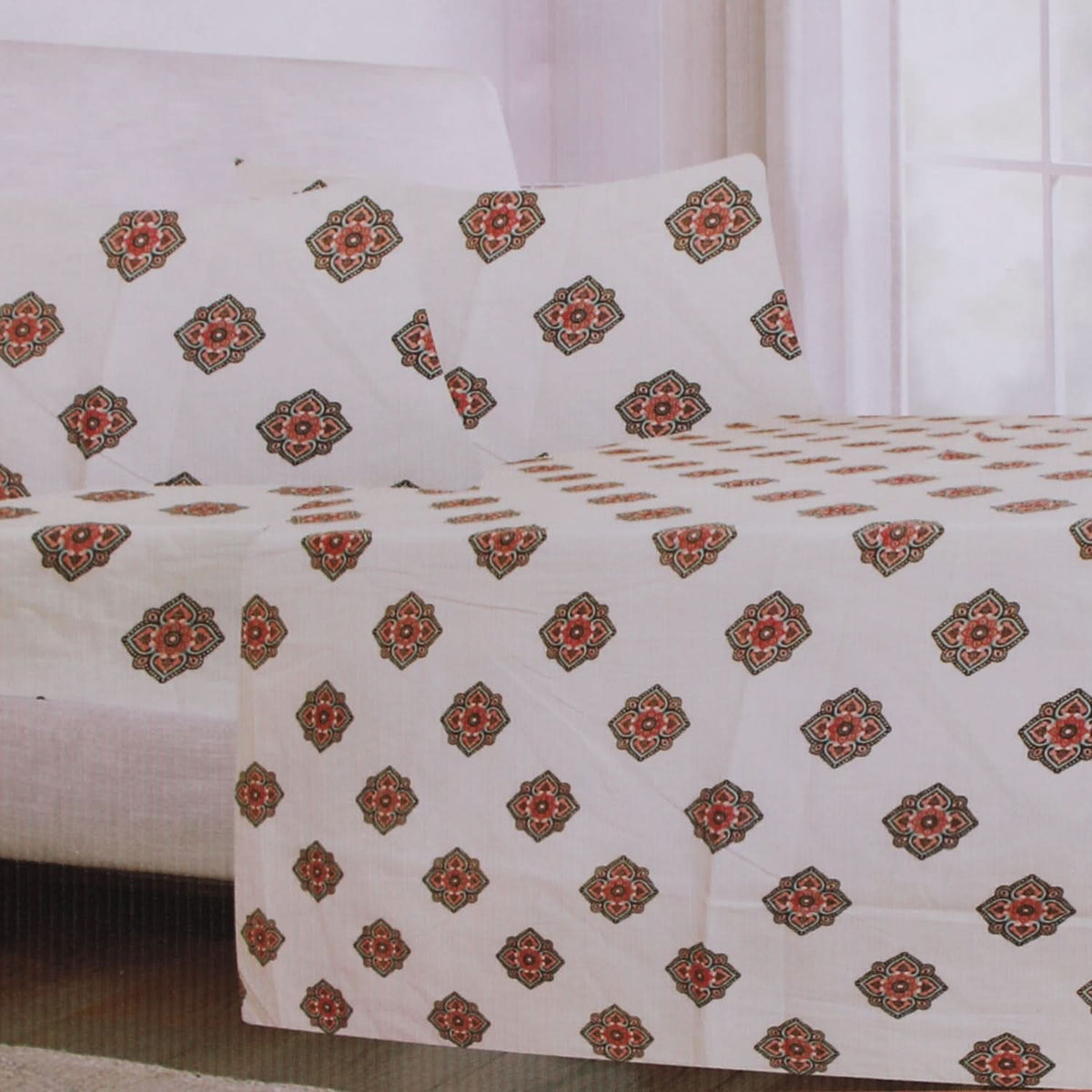 Printed King Bed Sheet - Multi Color, King Size Bed Sheet, Chase Value, Chase Value