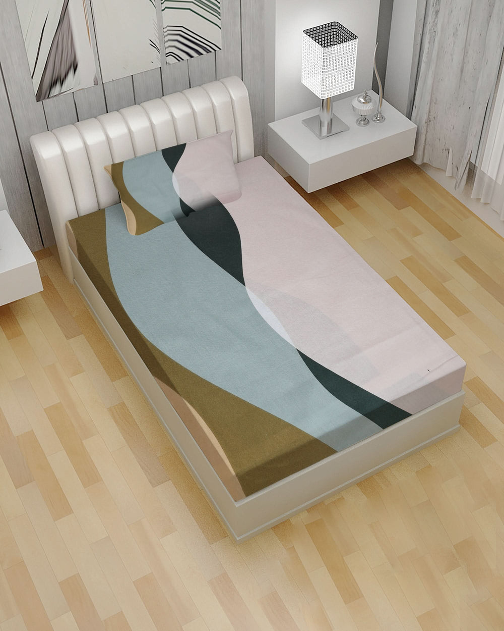 2-Piece Single Bedsheet Set, Single Size Bed Sheet, Chase Value, Chase Value