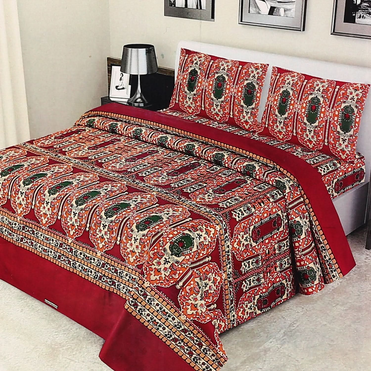 Valuable Double Bed Sheet Soft Feel - Multi Color, Double Size Bed Sheet, Chase Value, Chase Value