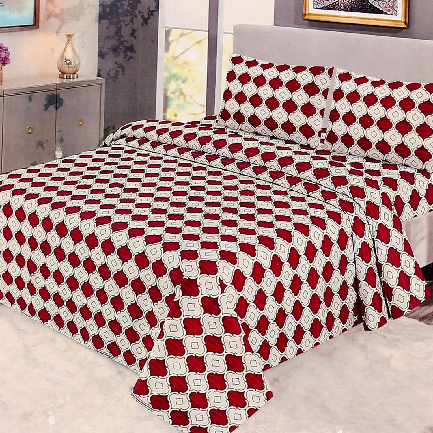 Valuable Double Bed Sheet Soft Feel - Multi Color, Double Size Bed Sheet, Chase Value, Chase Value