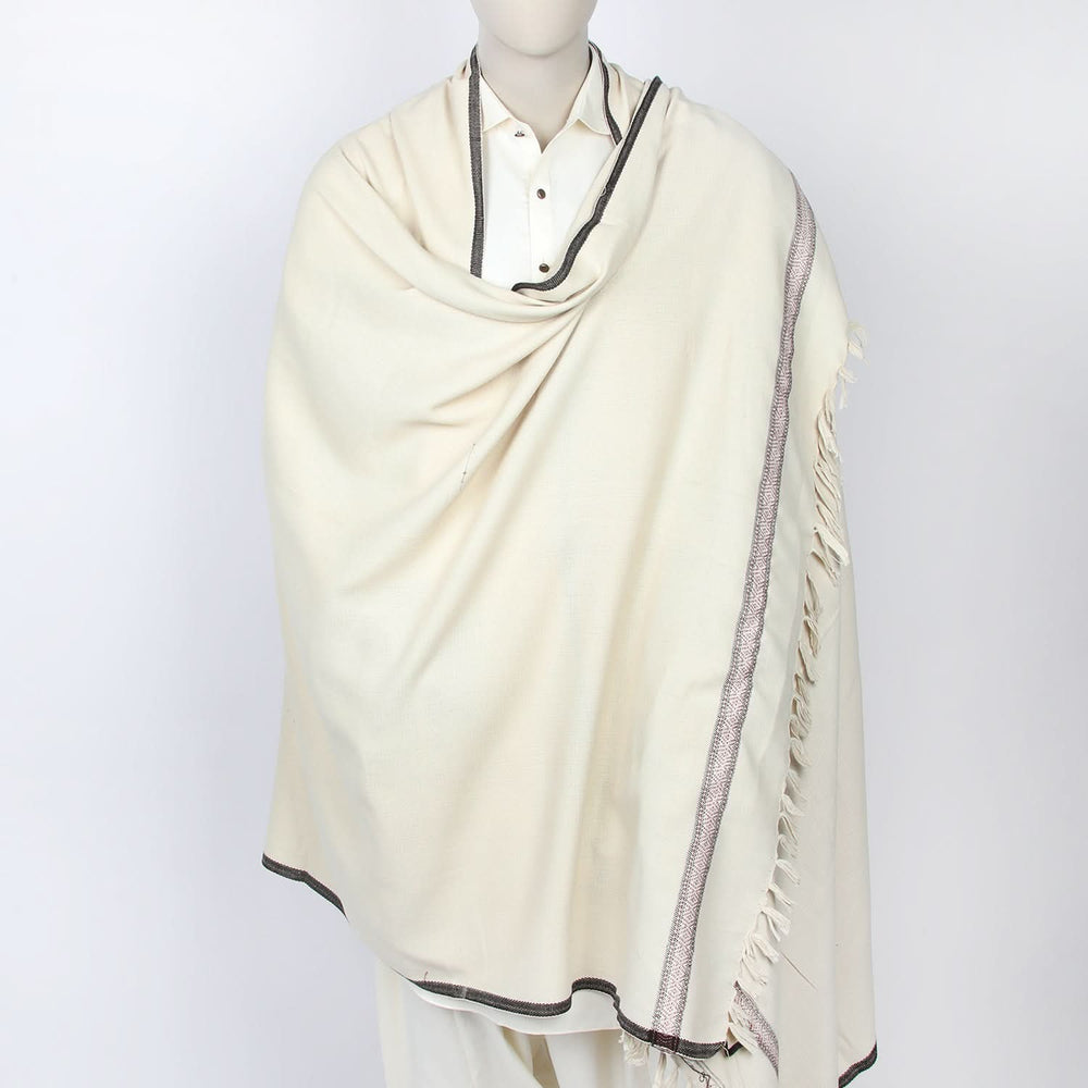 Men's Shawl - Cream, Men's Shawls & Mufflers, Chase Value, Chase Value