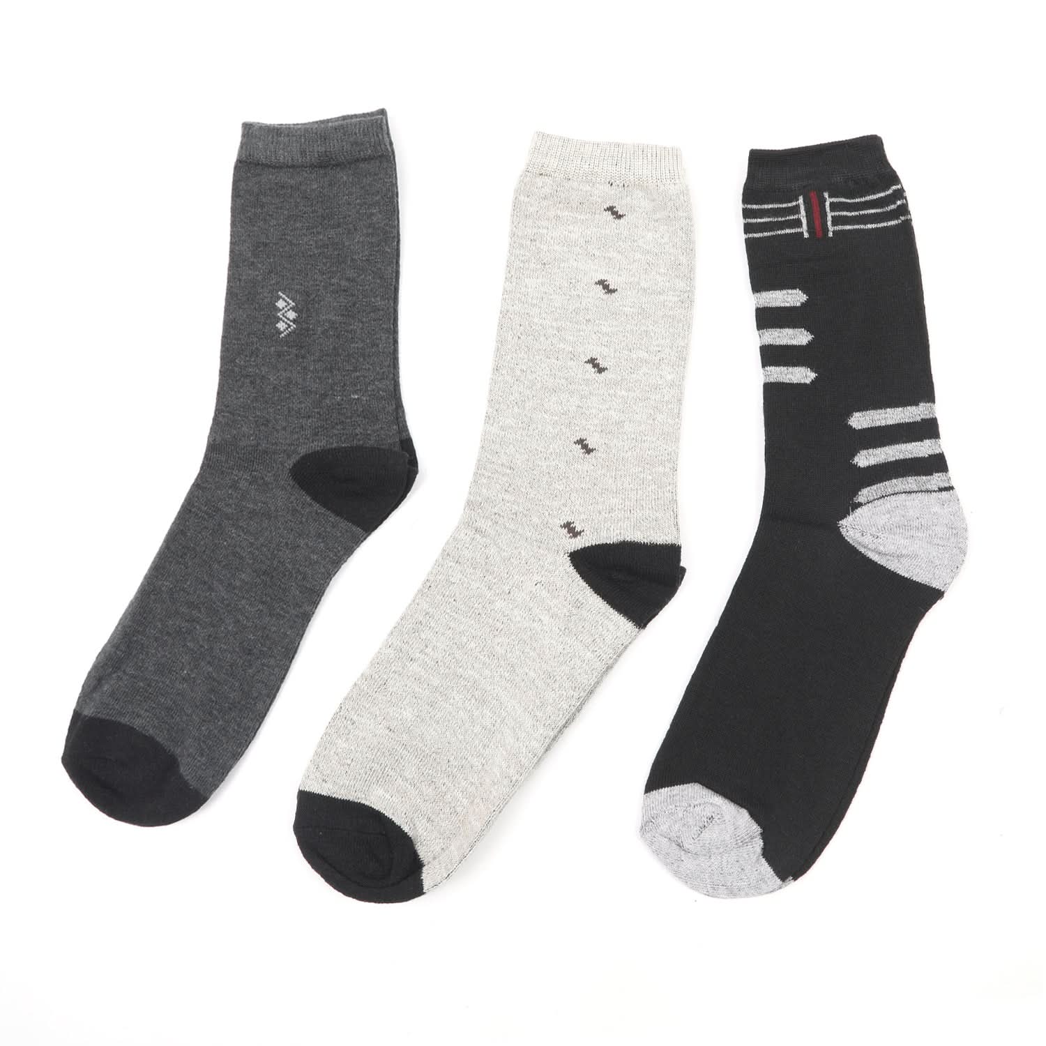 Men’s 3pcs Socks - Multi Color, Men's Socks, Chase Value, Chase Value