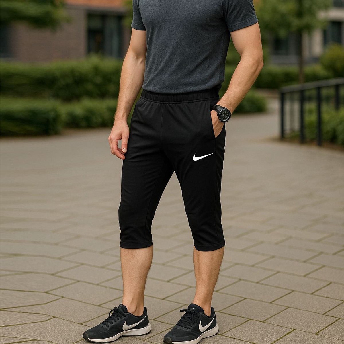 Men's Fancy 3QTR -Black, Men's Shorts, Chase Value, Chase Value