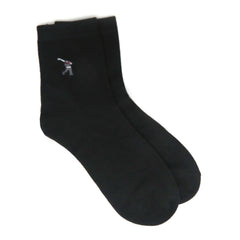 Men's Long Ankle Socks - Black