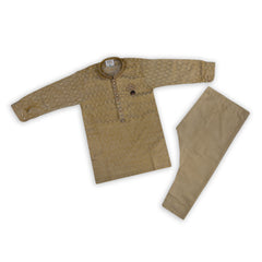 Boys Embroidered Shalwar Suit - Beige