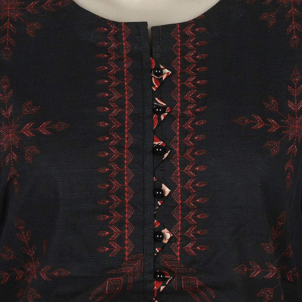 Women's Digital Printed Khaddar 2pcs Suit - Black, Women Shalwar Suits, Chase Value, Chase Value