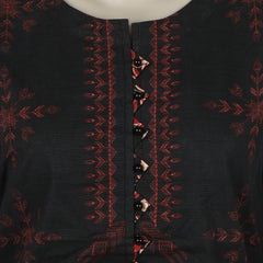 Women's Digital Printed Khaddar 2pcs Suit - Black