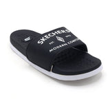 Skechers Modern Comfort Slider For Men - Black & White, Men's Slippers, Chase Value, Chase Value